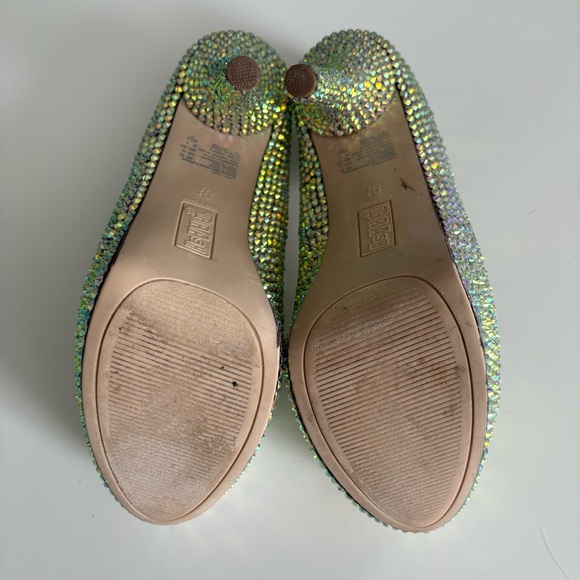 Handmade Custom Multicolour AB Rhinestone Heels - Picture 5 of 5